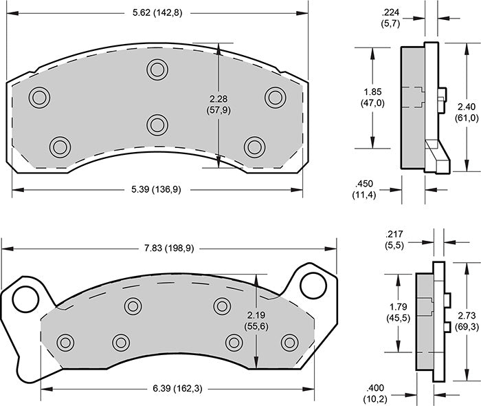 Wilwood Brake Pads - D200 Pad Shape