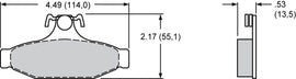 Wilwood Brake Pads - D413 Pad Shape
