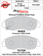 Load image into Gallery viewer, Wilwood Brake Pads - D465 Pad Shape