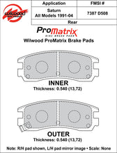 Load image into Gallery viewer, Wilwood Brake Pads - D508 Pad Shape