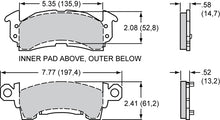 Load image into Gallery viewer, Wilwood Brake Pads - D52 Pad Shape