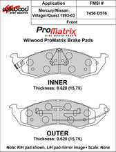 Load image into Gallery viewer, Wilwood Brake Pads - D576 Pad Shape