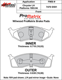 Wilwood Brake Pads - D591 Pad Shape