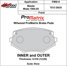 Load image into Gallery viewer, Wilwood Brake Pads - D635 Pad Shape
