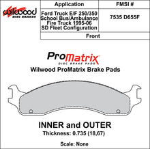 Load image into Gallery viewer, Wilwood Brake Pads - D655F Pad Shape