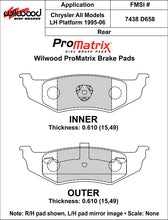 Load image into Gallery viewer, Wilwood Brake Pads - D658 Pad Shape