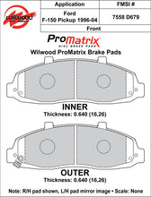 Load image into Gallery viewer, Wilwood Brake Pads - D679 Pad Shape