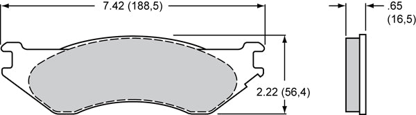 Wilwood Brake Pads - D702 Pad Shape