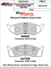 Load image into Gallery viewer, Wilwood Brake Pads - D730 Pad Shape