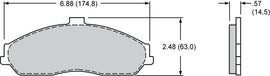 Wilwood Brake Pads - D731 Pad Shape