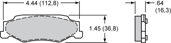 Wilwood Brake Pads - D732 Pad Shape