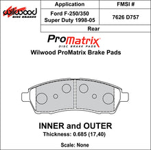 Load image into Gallery viewer, Wilwood Brake Pads - D757 Pad Shape