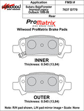 Load image into Gallery viewer, Wilwood Brake Pads - D770 Pad Shape