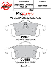 Load image into Gallery viewer, Wilwood Brake Pads - D791 Pad Shape