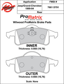 Wilwood Brake Pads - D791 Pad Shape