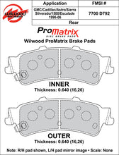 Load image into Gallery viewer, Wilwood Brake Pads - D792 Pad Shape