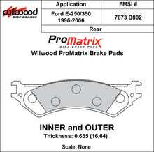 Load image into Gallery viewer, Wilwood Brake Pads - D802 Pad Shape