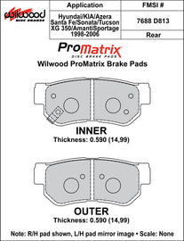 Wilwood Brake Pads - D813 Pad Shape