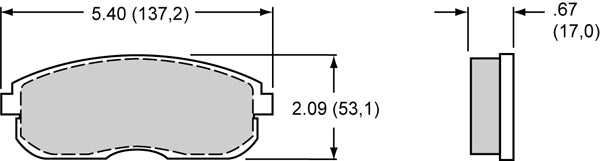 Wilwood Brake Pads - D815 Pad Shape