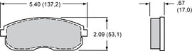 Wilwood Brake Pads - D815 Pad Shape