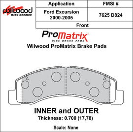 Wilwood Brake Pads - D824 Pad Shape