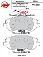 Load image into Gallery viewer, Wilwood Brake Pads - D856 Pad Shape