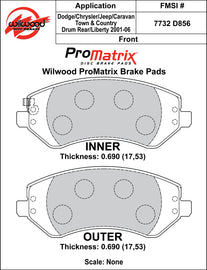 Wilwood Brake Pads - D856 Pad Shape