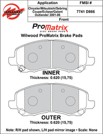 Wilwood Brake Pads - D866 Pad Shape