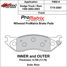 Load image into Gallery viewer, Wilwood Brake Pads - D897 Pad Shape