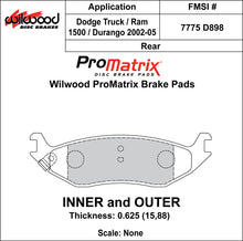 Load image into Gallery viewer, Wilwood Brake Pads - D898 Pad Shape