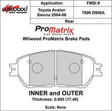 Load image into Gallery viewer, Wilwood Brake Pads - D906A Pad Shape