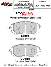 Load image into Gallery viewer, Wilwood Brake Pads - D929 Pad Shape