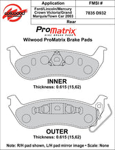 Load image into Gallery viewer, Wilwood Brake Pads - D932 Pad Shape