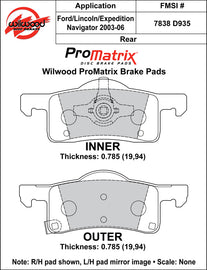 Wilwood Brake Pads - D935 Pad Shape