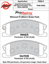 Load image into Gallery viewer, Wilwood Brake Pads - D945 Pad Shape