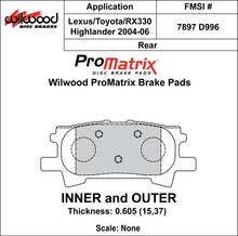 Load image into Gallery viewer, Wilwood Brake Pads - D996 Pad Shape
