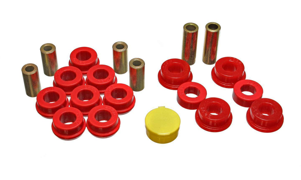 Control Arm Bushing Set; Red; Front; Performance Polyurethane;