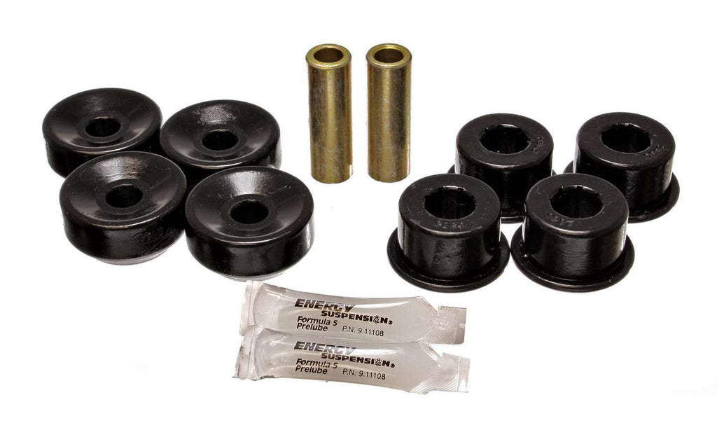 Shock Bushing Set; Black; Rear; Performance Polyurethane;