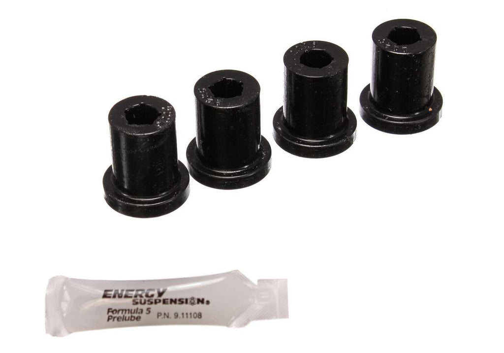 Shackle Bushing Set; Black; w/Aftermarket Shackles; Performance Polyurethane;