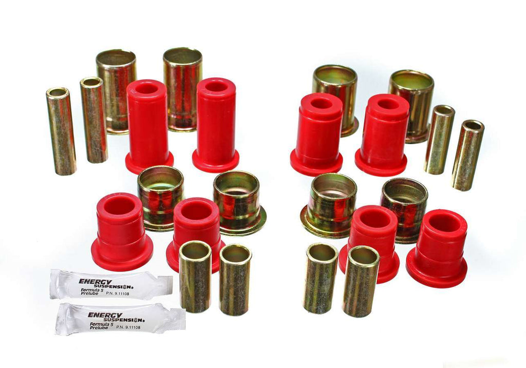 Control Arm Bushing Set; Red; Front; Performance Polyurethane;