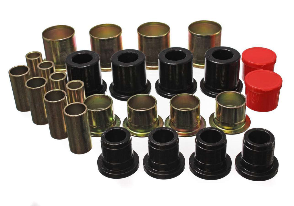 Control Arm Bushing Set; Black; Front; Performance Polyurethane;