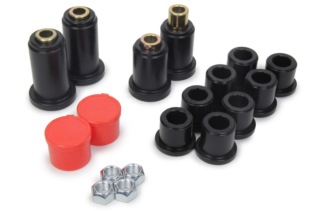 Control Arm Bushing Set; Black; Front;