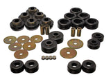 Body Cab Mount Set; Black; Performance Polyurethane;