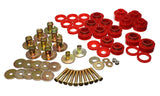 Body Mount Set; Red; Performance Polyurethane; Includes Hardware;