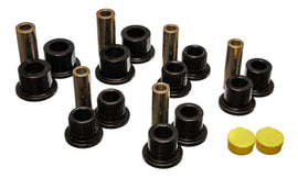 Leaf Spring Bushing Set; Black; Rear; Performance Polyurethane;