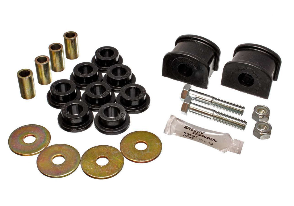 Sway Bar Bushing Set; Black; Rear; Bar Dia. 19mm; Performance Polyurethane;