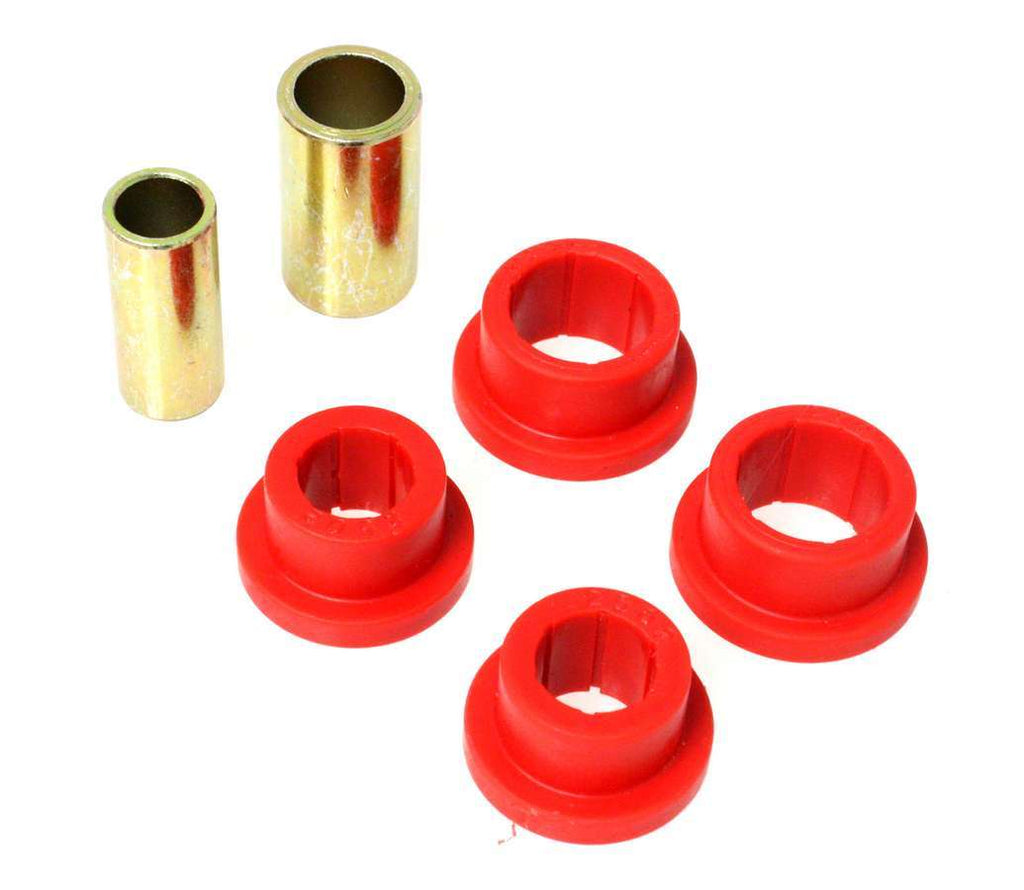 Track Arm Bushing Set; Red; Rear; Performance Polyurethane;