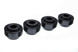 Strut Rod Bushing Set; Black; Front; Performance Polyurethane;
