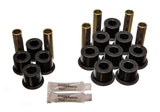 Leaf Spring Bushing Set; Black; Rear; Performance Polyurethane;