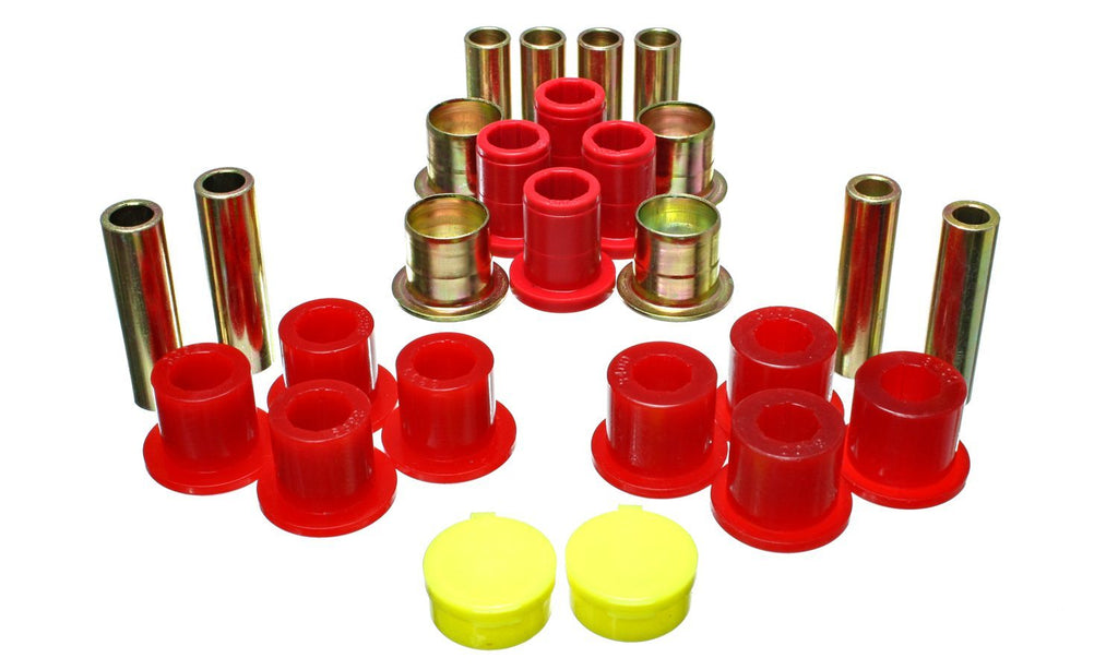 Control Arm Bushing Set; Red; Front; Performance Polyurethane;